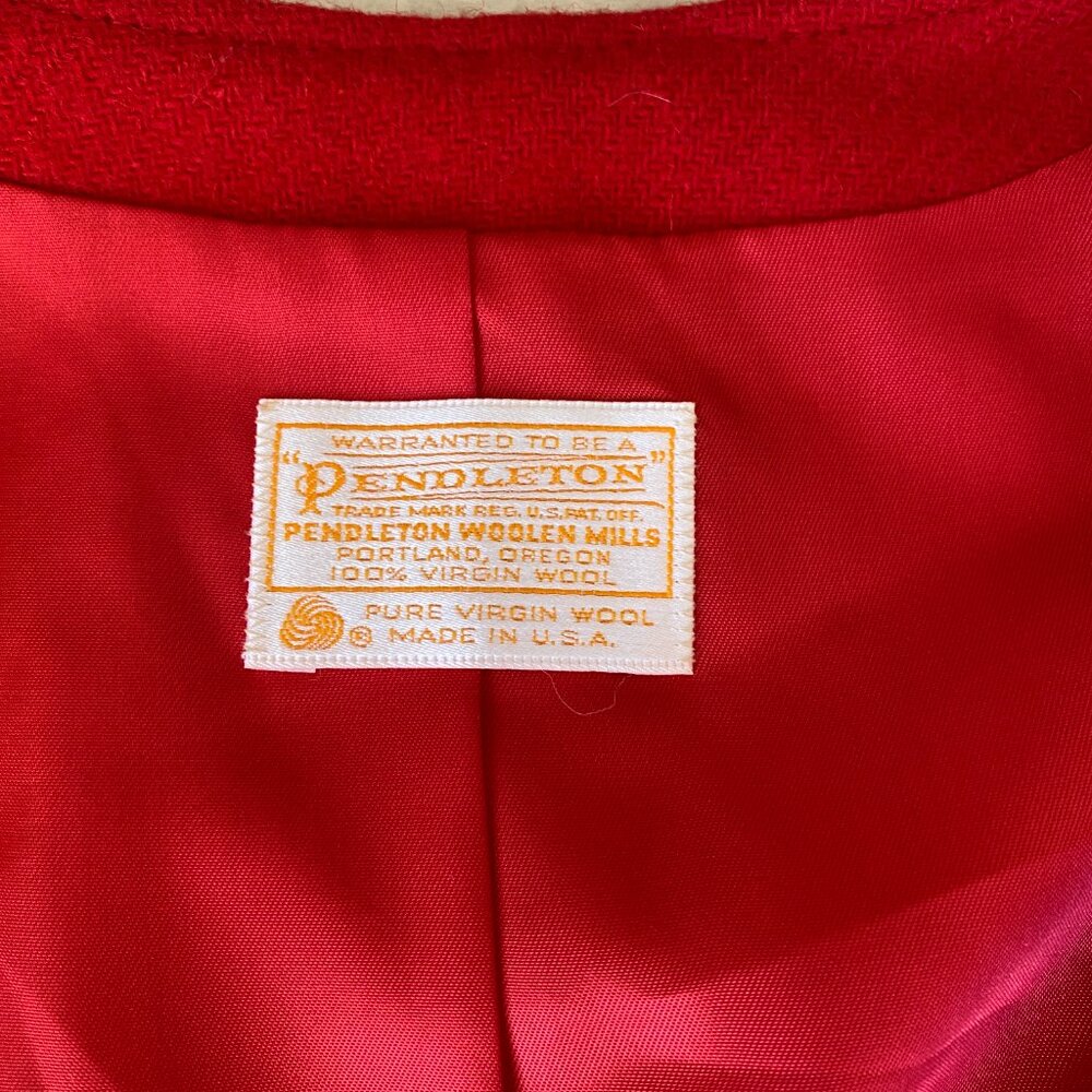 Vintage Red Pendleton Virgin Wool Jacket Blazer U… - image 6